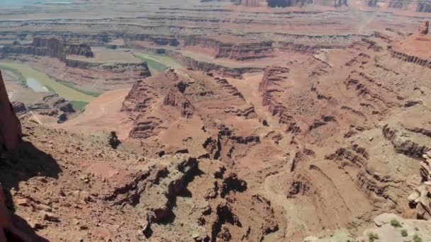 Scenic Footage Van Dead Horse Mountain Van Great Canyon Zonnige — Stockvideo