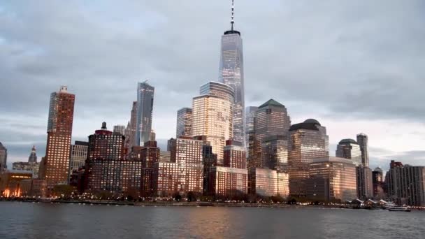 Güzel New York City Abd Kentsel Sahne Görüntüleri — Stok video
