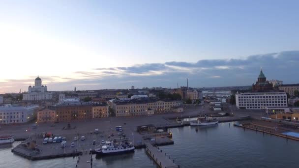 Hermosas Imágenes Aéreas Helsinki Finlandia — Vídeo de stock