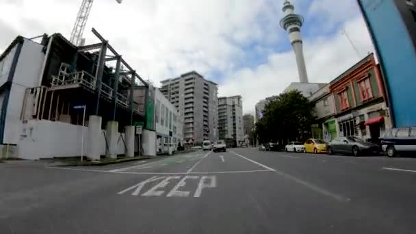 Stedelijke Scène Beelden Van Mooie Stad — Stockvideo