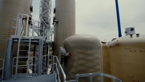 化工厂工业外部的镜头 — 图库视频影像