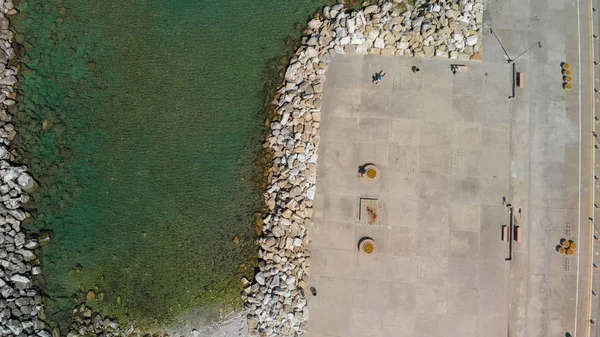 Overhead aerial view of beautiful beach — Stock Photo, Image