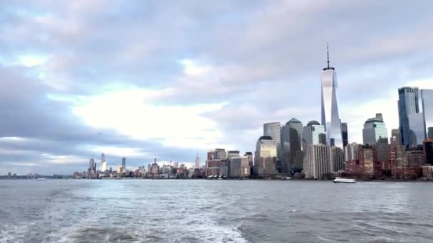 Urban Scene Footage Van Beautiful New York City Verenigde Staten — Stockvideo