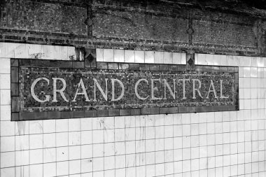 Grand Central subway sign, New York City clipart