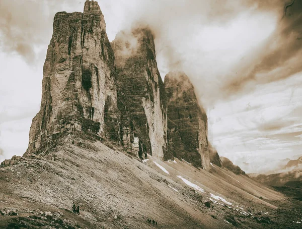 Tiga Puncak Lavaredo, Dolomites Italia — Stok Foto