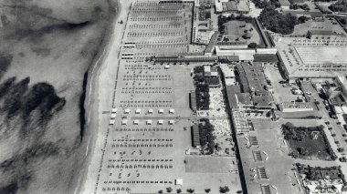 Yaz güzel plaj havadan görünümü