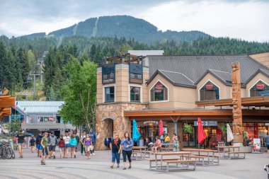 Kanada - 12 Ağustos 2017: Turist şehir merkezi o tadını çıkarın