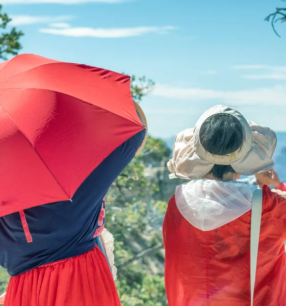 中国の人々 は、国立公園への訪問をお楽しみください。. — ストック写真