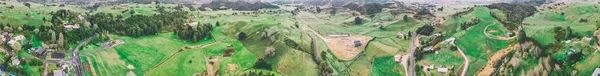 Vista aerea panoramica sulla campagna di Waitomo, Nuova Zelanda — Foto Stock