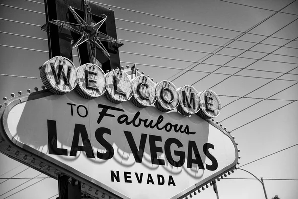 Concepto emblemático de Las Vegas, Bienvenido a fabulosas Las Vegas firmar un — Foto de Stock