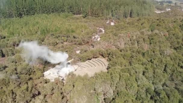Imágenes Aéreas Del Parque Nacional Wai Tapu Rotorua Nueva Zelanda — Vídeo de stock