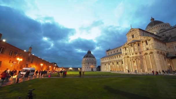 Séquences Panoramiques Belle Vieille Ville Dans Soirée — Video