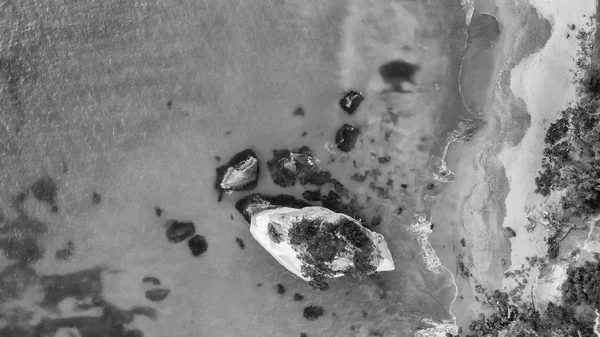 해질녘 대성당 코브 해안선입니다. 놀라운 오버 헤드 공중 보기 — 스톡 사진
