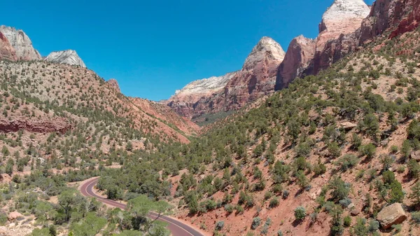 Mountains of Zion National Park, Utah. Aerial view in summer — Stock Photo, Image