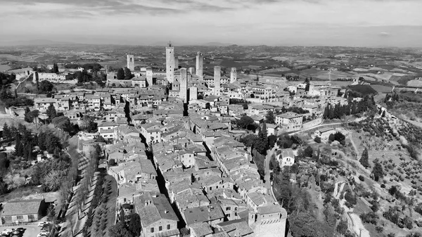 Luftaufnahme von San Gimignano, Toskana — Stockfoto