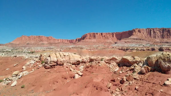 Parque Nacional Capitol Reef, Utah. Vista aérea al atardecer — Foto de Stock