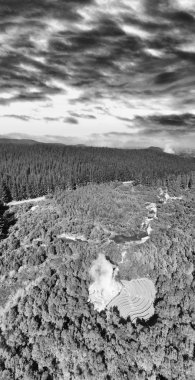 Bayan Knox Şofben Rotorua. Wai-O-Tapu Ulusal havadan görünümü 