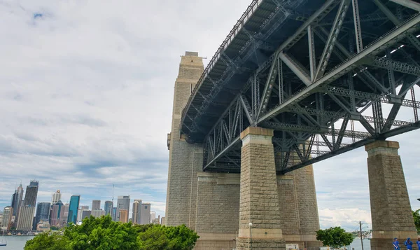 Sydney Listopada 2015 Piękny Widok Most Portowy Pochmurny Dzień Sydney — Zdjęcie stockowe