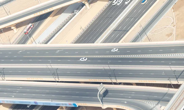 Interstate Roads Crossing Aerial View — Stock Photo, Image