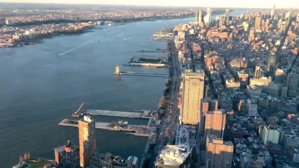 Metraje Escena Urbana Hermosa Ciudad Nueva York — Vídeo de stock