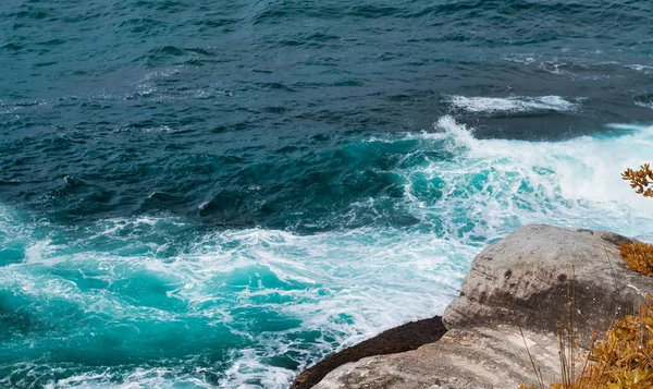 Bondi Beach Coast Einem Bewölkten Tag Sydney Australien — Stockfoto