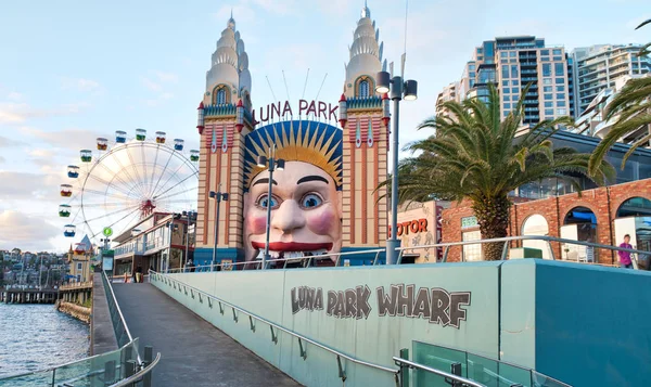 Sydney Novembro 2015 Bela Vista Luna Park Wharf Sydney Atrai — Fotografia de Stock