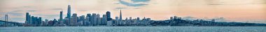 San Francisco, Kaliforniya. Şehir silüetinin panoramik manzarası