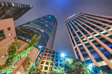 San Francisco Downtown binalarının yukarı görünümü