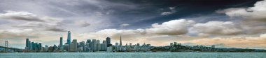 Gün batımında San Francisco silüeti, Kaliforniya-ABD