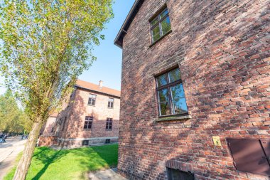 Auschwitz, Polonya-30 Eylül 2017: Auschwitz konsantrasyonu 