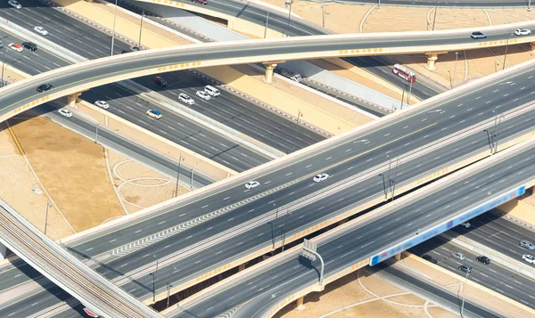 Aerial view of road intersections — Stock Photo, Image