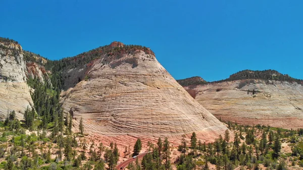 Letecký panoramatický pohled na národní park Zion, Utah — Stock fotografie