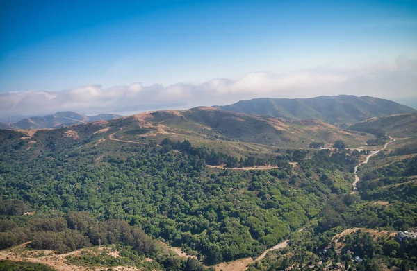 Heuvels van San Francisco, uitzicht op de lucht — Stockfoto