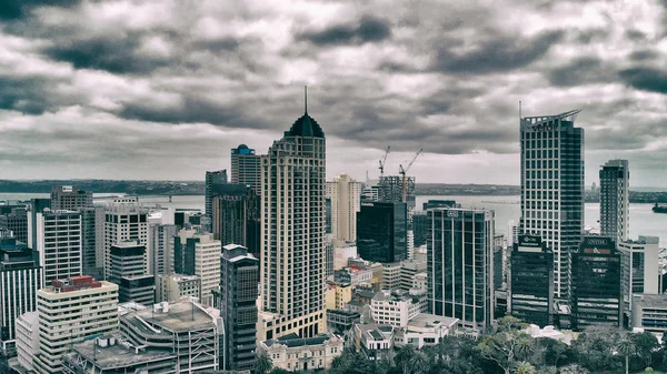 AUCKLAND, NUEVA ZELANDA - AGOSTO 2018: Vista aérea panorámica de ci —  Fotos de Stock