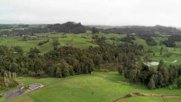 Letecké Záběry Krásné Waitomo Venkov Novém Zélandu — Stock video