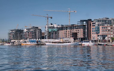 Oslo-Haziran 4: Oslo Harbour, 4 Haziran 2010, Oslo 'da tekneler. Bu p