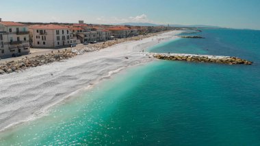 Marina di Pisa, İtalya 'nın panoramik hava manzarası
