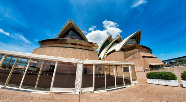 SYDNEY - OCTOBER 2015: Panoramic view of Sydney Opera House on a