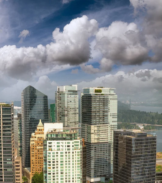 Вид с воздуха на город Ванкувер, Британская Колумбия - Канада — стоковое фото