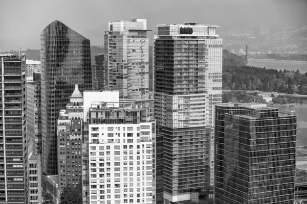 Letecký pohled na Vancouver Cityscape, BC-Kanada — Stock fotografie
