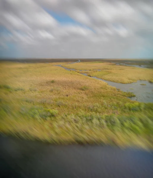 Vista aérea panorâmica dos pântanos Everglades — Fotografia de Stock