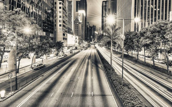 Horizonte nocturno de Hong Kong — Foto de Stock