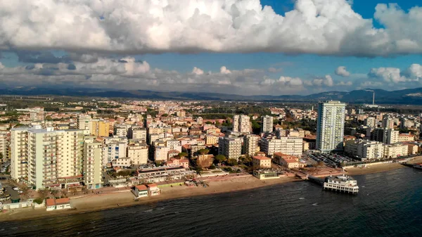 Vue aérienne panoramique du littoral de Follonica - Italie — Photo