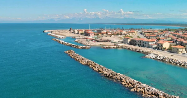 Vue aérienne panoramique de Marina di Pisa, Italie — Photo