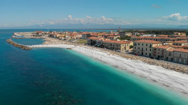 Vista aérea panorâmica de Marina di Pisa, Itália — Fotografia de Stock