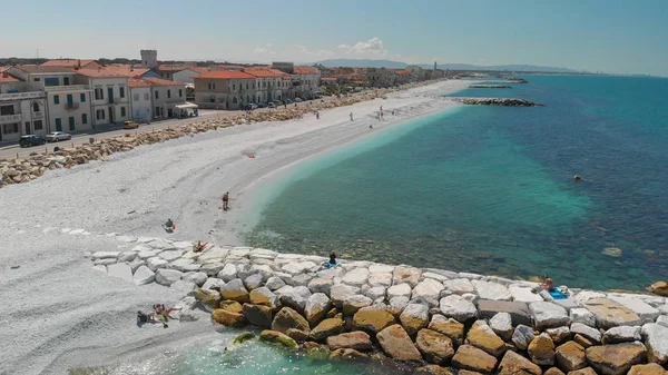 Vista aérea panorâmica de Marina di Pisa, Itália — Fotografia de Stock