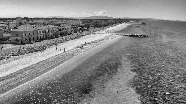 Panoramische luchtfoto van Marina di Pisa, Italië — Stockfoto