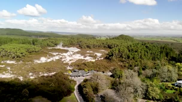 Imagens Aéreas Parque Nacional Wai Tapu Rotorua Nova Zelândia — Vídeo de Stock