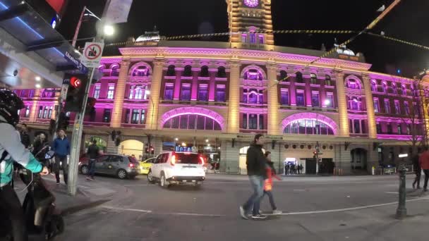 Escenas Urbanas Melbourne Flinders Street — Vídeos de Stock
