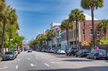 Charleston, SC-6 Nisan 2018: sokak Nea toplantı boyunca trafik